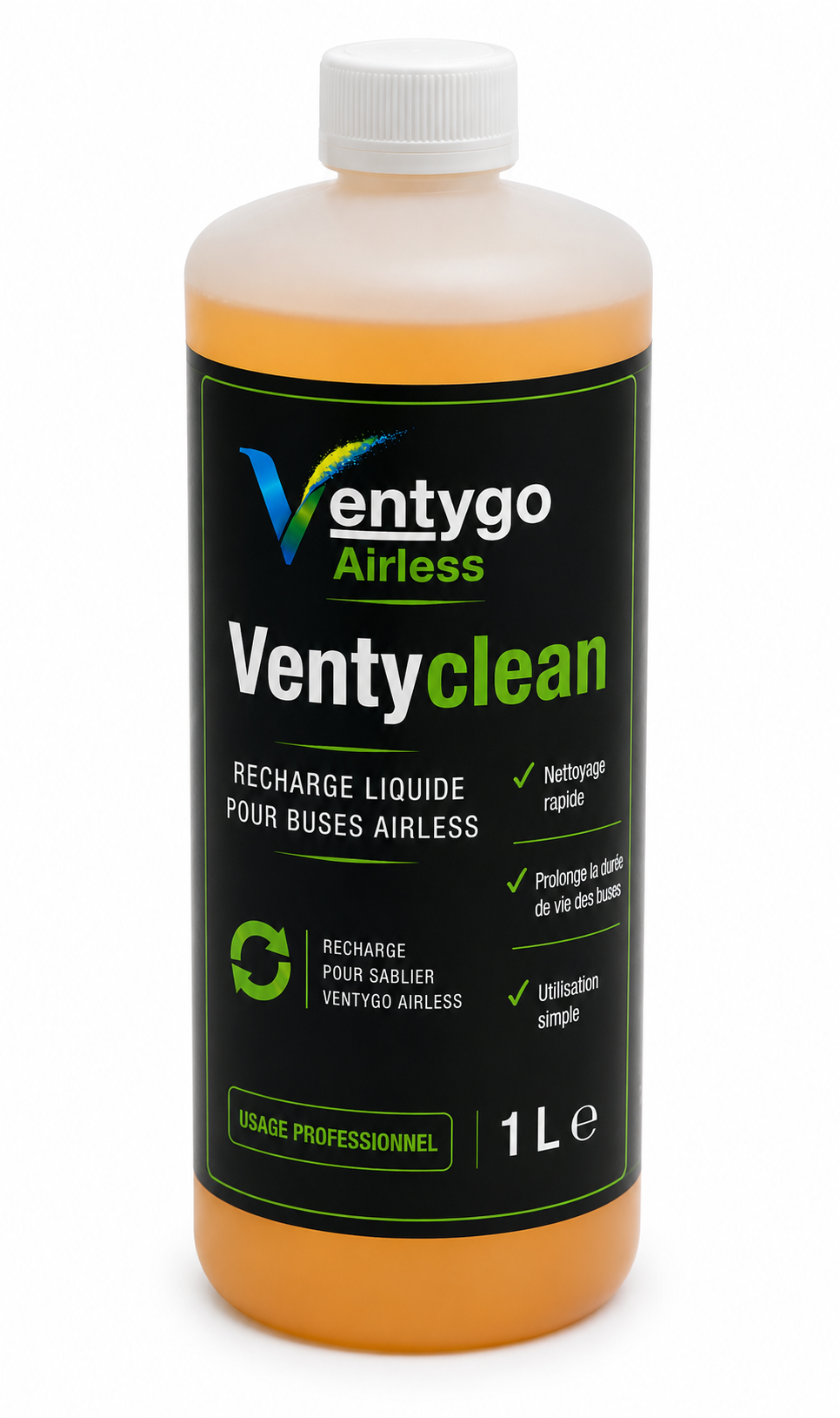 Recharge Ventyclean 1 L nettoyant buses airless — Swiss Airless Suisse