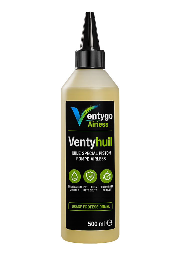 Huile pompe piston airless VentyHuil 500 ml — détail — Suisse