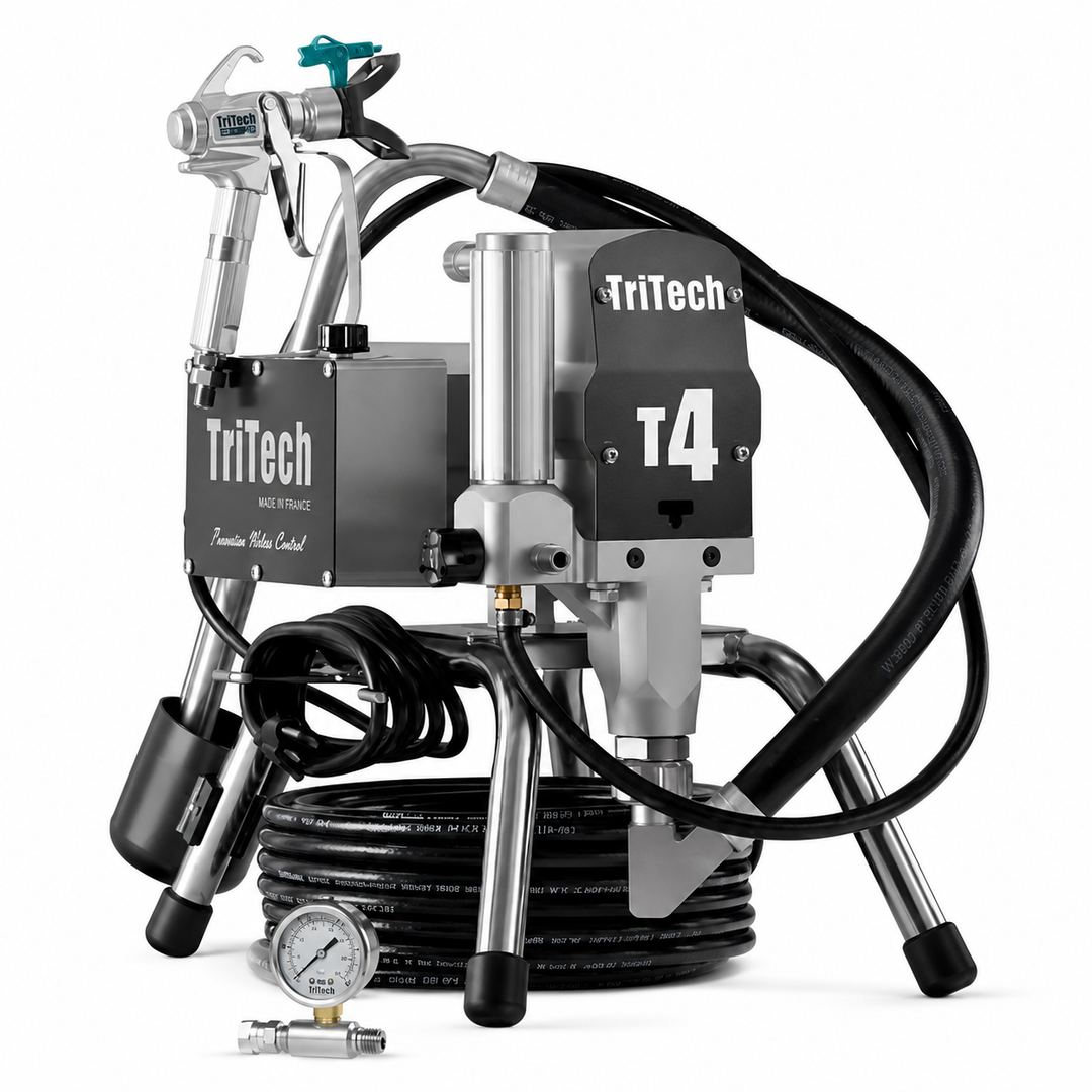 Pompe airless TriTech T4 Standard sur trépied — 226 bar, 2,3 L/min — Swiss Airless Suisse