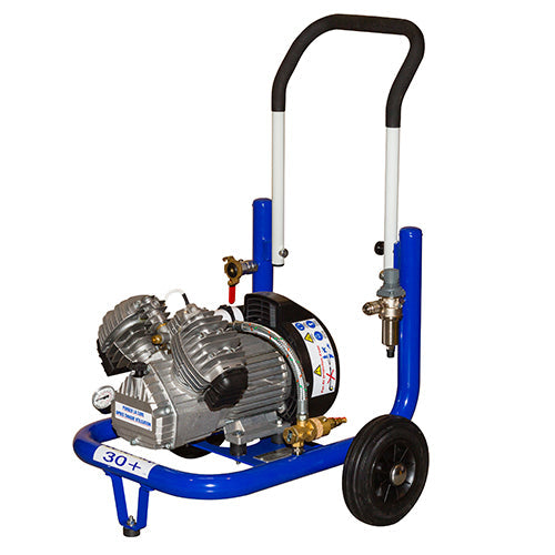 Compresseur EuroPro 30+ sur chariot pliable, 22 m³/h, 230V monophasé — Swiss Airless Suisse