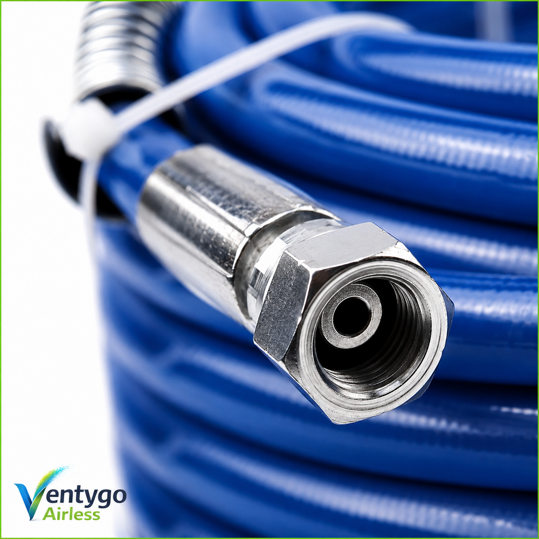 Flexible airless 1/4″ anti-vrille raccords inox — détail — Suisse