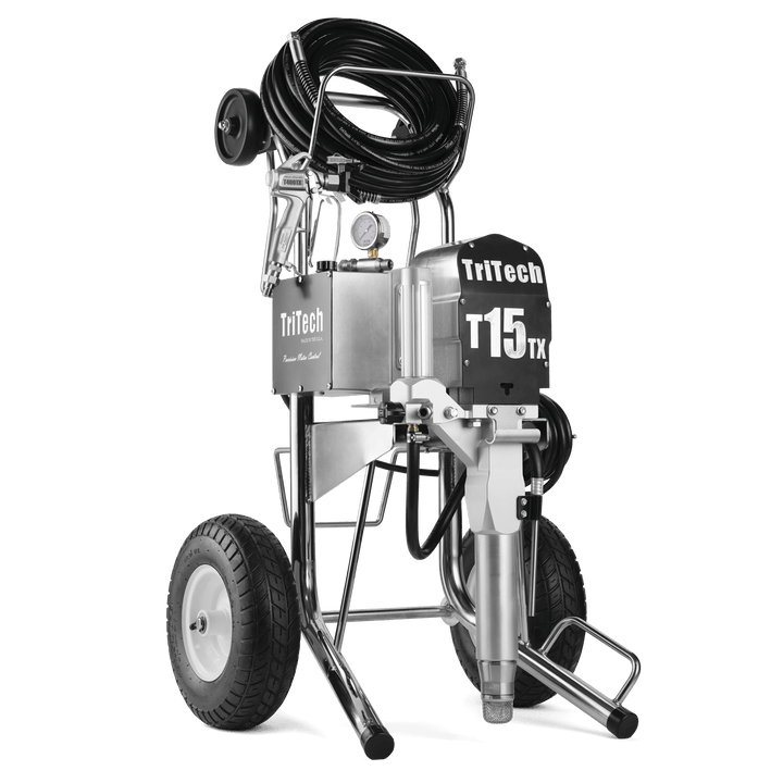 Pompe airless TriTech T15TX enduits épais — 5,57 L/min, sur chariot — Swiss Airless Suisse
