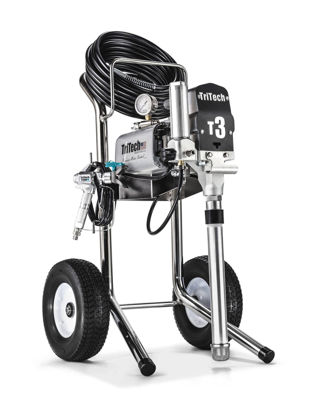 Pompe airless TriTech T3 Standard sur chariot — 226 bar, 14 kg — Swiss Airless Suisse