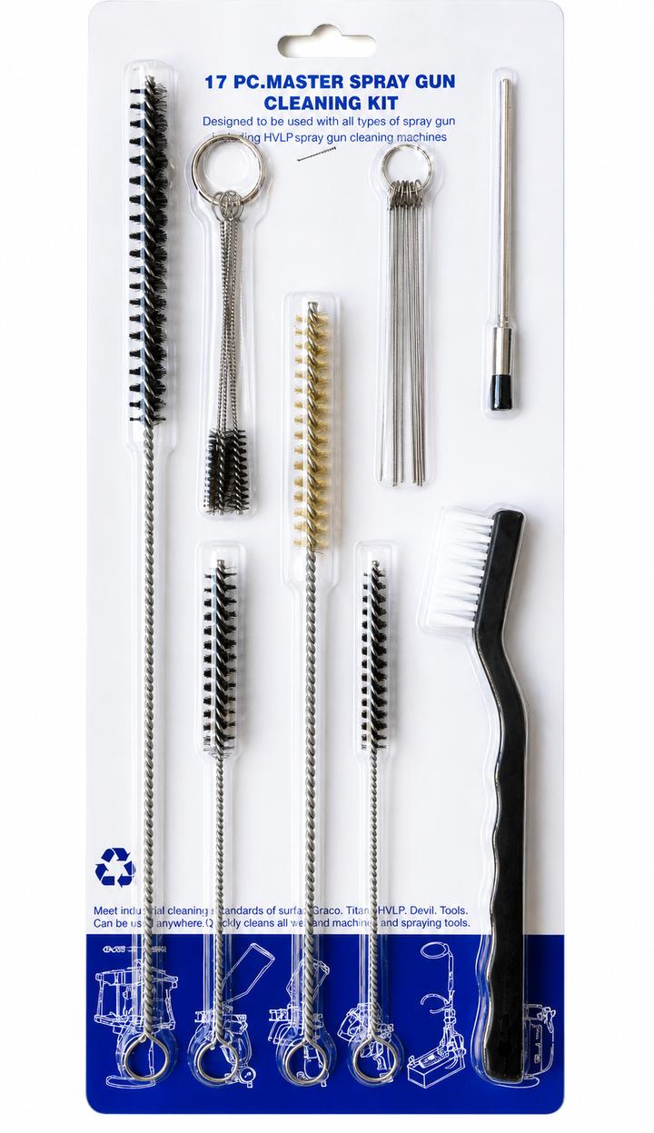 Kit de nettoyage airless 17 pièces brosses et écouvillons — Swiss Airless Suisse