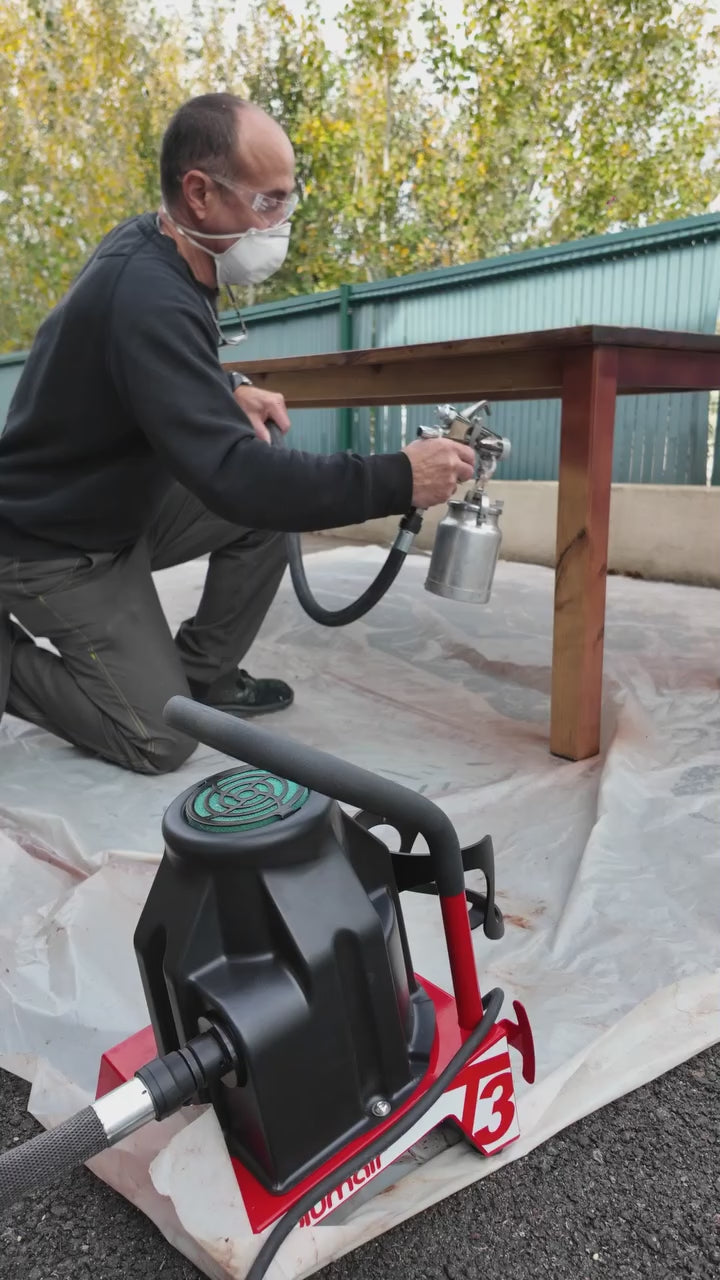 Turbine peinture HVLP compacte 1100W – Kit complet avec pistolet